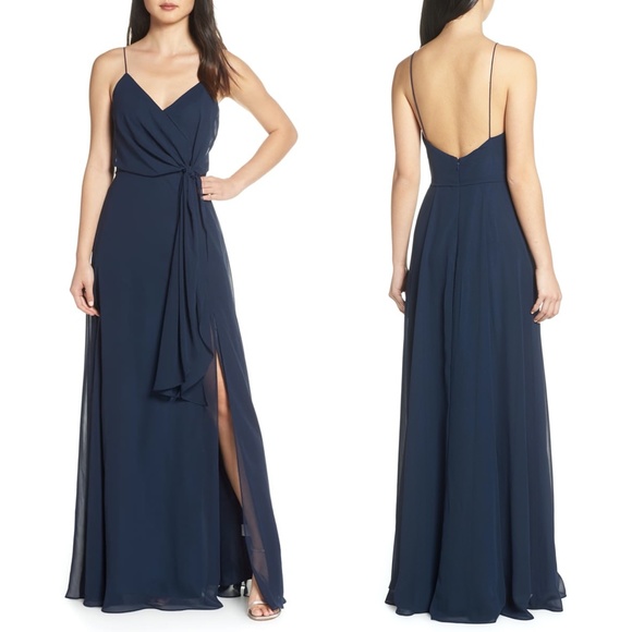 Jenny Yoo Dresses & Skirts - NEW JENNY YOO Amara Chiffon Overlay V-Neck Dress 8